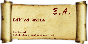 Bárd Anita névjegykártya