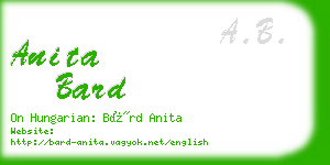 anita bard business card